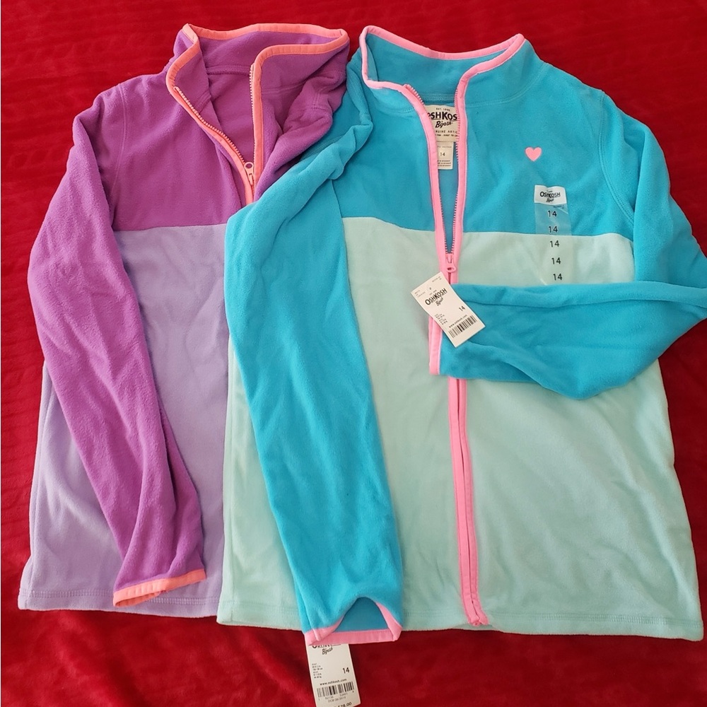 OshKosh B'gosh Fleece Jacket - Blue and Pink